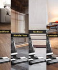 Cordless vacuum cleaning wood, marble, tile, and laminate floors with 2 Pack Brush Rollers And 4 Pack Vacuum Filters For Floor One S3 Kit