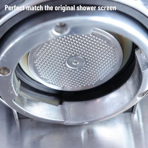 Built Tough Stainless Steel Inner Shower Screen Holder Replacement for Breville Sage Dual Boiler Oracle Touch Espresso Machine close-up view.