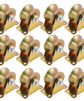 12 Pack 2 Inch U Groove Wheel Pulley 660 Lb Heavy Duty 45 Steel With Bracket Sliding Gate Rollers for industrial use