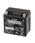 Factory Activated YTZ High Performance AGM Battery With Expanded Plate Grid For Beefed Up Starting Power And Vibration Resistance Model YUAM727ZS YTZ7S Long Lasting Power For Cruisers And Sport Bikes, black casing with specifications on front