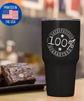 30 Oz Insulated Tumbler With Lid Black Stainless Steel Vacuum Cup Keeps Coffee Hot Or Tea Cold All Day next to brownies