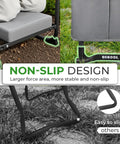 Close-up of upgraded garden kneeler and seat with 9.8 inch wide and 3 inch thick kneeling pad, showcasing non-slip design features.