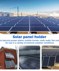 Two Pack Adjustable Tilt Solar Panel Mount Brackets Aluminum Alloy Mounting Bracket Stands For Roof Boat Or Flat Surfaces Supports 50W To 400W Panels Easy Install Compatible on multiple surfaces
