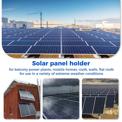 Two Pack Adjustable Tilt Solar Panel Mount Brackets Aluminum Alloy Mounting Bracket Stands For Roof Boat Or Flat Surfaces Supports 50W To 400W Panels Easy Install Compatible on multiple surfaces