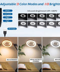 Adjustable light modes of Floor Magnifying Glass With Light And Stand 72 LED Large Magnifying Lamp 10X To 30X for crafts