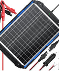 25W 12V Solar Battery Trickle Charger And Maintainer with Built In MPPT Controller, waterproof, for car marine RV trailer boat.