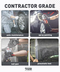 Various uses of 6.4 Gallon Ultra Quiet Air Compressor With Steel Tank And Wheels Oil Free 70 Decibels 110V for projects