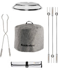 Bonfire Accessory Bundle For Fire Pit With Shield Shelter Roasting Sticks And Tools Weatherproof Your Night Contain Sparks Keep Embers