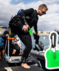 Diver using must have regulator mouthpiece cover clip on for diving and snorkeling protects mouthpiece and hose durable silicone.
