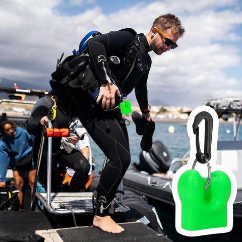 Diver using must have regulator mouthpiece cover clip on for diving and snorkeling protects mouthpiece and hose durable silicone.
