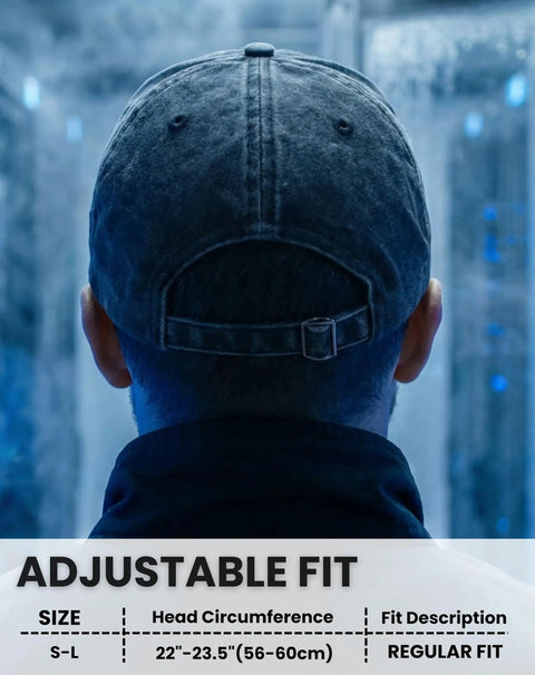Adjustable Vintage Washed Cotton Embroidered Cap For Engineers And Mechanics The Ultimate Gift For Mechanical Engineers Men And Women Dark Grey Comfortable Fit Durable Everyday Workwear Hat shown from back