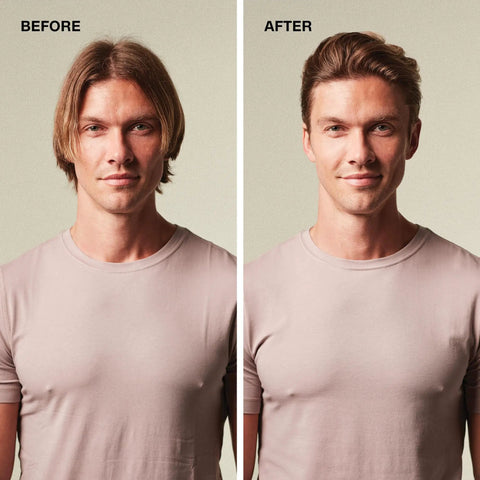 Before and after using Heavy Hitter Daily Deep Cleansing Shampoo For Men - All Hair Types, Dirt-Busting Wash, Citrus Agave Scent, Detangles With Soft Finish, Large 33.8 Fl Oz Bottle, Barber-Grade Clean You Can Feel
