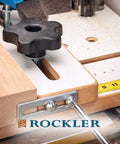 Close-up of Table Saw Taper And Straight Line Jig For Quick Tapered Cuts And Dead On Straight Line Ripping.