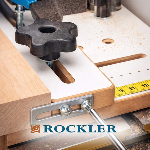Close-up of Table Saw Taper And Straight Line Jig For Quick Tapered Cuts And Dead On Straight Line Ripping.