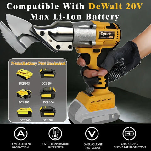 20V Max Cordless Sheet Metal Cutter Bare Tool Compatible With 20V Max And 60V Flex Batteries 14 Gauge Steel Shears