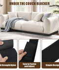 Adjustable 3 By 132 Inch Under Couch Blocker And Bed Gap Stopper Made With Durable Stretch Foam, simple design and easy adjustment.