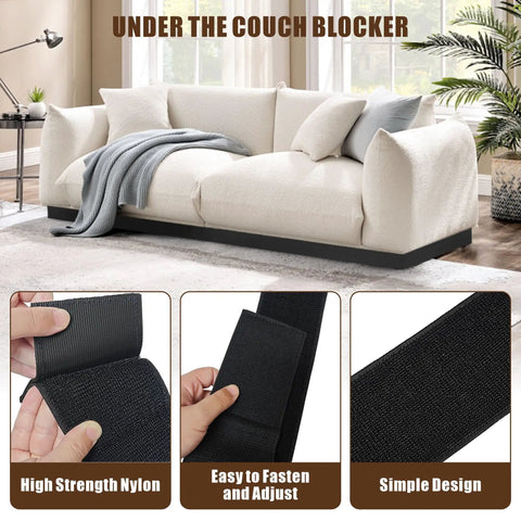Adjustable 3 By 132 Inch Under Couch Blocker And Bed Gap Stopper Made With Durable Stretch Foam, simple design and easy adjustment.