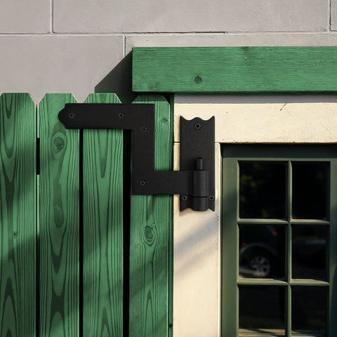 Four Pack Wrought Iron Lift Off Pintle Shutter Hinges Six And A Half Inch Black Colonial Window And Gate Hardware built to last