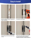 6 Inch Invisible Door Hinges For Doors 3D Adjustable 180 Degree Swing Heavy Duty Concealed Zinc Alloy installation guide