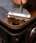 Beast Mode Heavy Duty Griddle Scraper with 6 Inch Stainless Steel Blade Ergonomic Handle for cleaning flat top grill