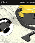 Illustration of Two Pack Wet And Dry Vacuum Replacement Filter Set For DCV580 And DCV581H with focus on hose attachment.