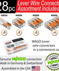 Lever Nuts 28-Pc Compact Splicing Wire Connector Set with Case, includes 221-2401, 221-412, 221-413, 221-415