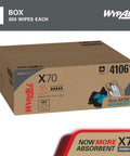 PowerClean X70 Medium Duty Cloths For Industrial Cleaning, 300 sheets per box packaging image