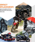Collage of Starter Chain Kit Fits Chinese 4 Stroke 50cc 70cc 90cc 110cc 125cc ATV Dirt Bike with various vehicles