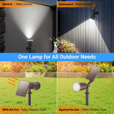 Badass Brightness Tough As Nails Solar Spotlights Cool White 1000 Lumen Adjustable Waterproof Landscape Lighting For Yard Pathways Trees Flags Zero Hassle Setup Rugged Frame