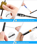 Step-by-step guide using the All In One Fishing Pole Repair Kit With Epoxy Glue And Carbon Fiber Tips for rod tip replacement.