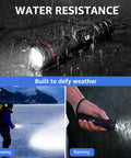Rechargeable LED Flashlight With Zoomable Beam, 1000 Lumens Beast Bright, Waterproof Handheld Flashlight in rain and snow