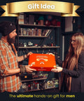 Man giving DIY Knife Making Kit For Men Gift Set With Complete Tools to woman