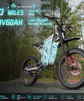 X2Pro Electric Dirt Bike For Adults With 6000W Peak Motor and 60V/30Ah Battery showcased in woodland setting