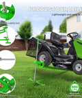 Heavy Duty Lawn Mower Lift Jack for Riding Tractor & Garden Mowers 880 Lbs Capacity High Angle Tilt Crank Stand with safety lock.
