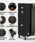 Heavy Duty Outdoor Firewood Rack With Weatherproof Cover Iron Wood Storage Rack For Backyard Or Patio Eight Foot Long Firewood Holder With Waterproof 600D Oxford Fabric Cover And Rust Resistant Finish featuring waterproof fabric, ventilation holes, side handles, and fixed buckles.
