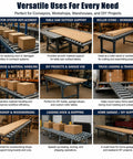 Beefy Stainless Steel Conveyor Roller For Table Saw Outfeed And Workbench Support, Smooth Rolling Bearings For Woodworking, Material Loading And Transfer, 25mm/1in Dia By 15.7in/400mm used as conveyor, workshop, and truck loading support