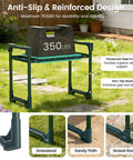 2 In 1 Garden Kneeler And Seat With Tool Side And Tote Bags Heavy Duty Foldable Gardening Stool outdoor in garden