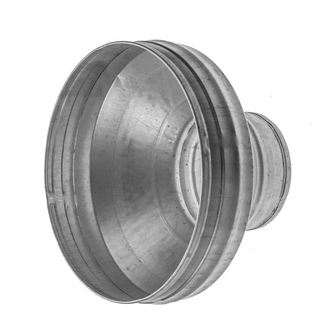 8 Inch To 4 Inch Duct Reducer Increaser Beefed Up Galvanized Steel Vent Pipe Adapter For HVAC And Dryer Vents Exhaust Fans Bathroom Ventilation Kitchen Hoods Round Metal Coupling Connector image showing galvanized steel
