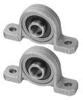 Two KP08 Pillow Block Bearings 8mm Bore Zinc Alloy Flange Mount Housing ABEC 3 P6 Precision, Rustproof And Durable Shaft Support