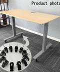 Heavy Duty 2 Inch Swivel Casters With Dual Locking Polyurethane stem mount design showcased under a desk for smooth rolling.