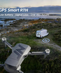 3 Axis Gimbal GPS Drone With 4K Camera for Dope Cinematic Shots flying over coastal cliff with van and landing pad