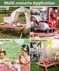 Picnic Table Cover With Bench Covers And Bag Red Waterproof Heavy Duty Vinyl 72 By 30 Inches With Elastic Edges 3 Pack Camping Essentials For Outdoor Dining Rain Safe No Fuss in multi-scenario use