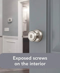 Interior Privacy Door Knob Lock For Bedroom Or Bathroom With Microban Protection Keyless Inside Lock Satin Nickel Finish No Fuss Easy DIY Install On Standard Doors Privacy You Can Trust And Quiet Operation