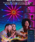 Firework RGB LED Strip Lights Kit With 11 Strips Dream Colors 16 Million Color Options Music Sync Mic Mode Remote App Control