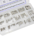 225-piece stainless steel dowel pin assortment kit with M2/M3/M4 shelf pins in a clear organizer