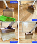 Giant 7 Inch Deck Stain Brush With Threaded Handle For Extension Pole Easy Back Friendly Stain And Sealer Applicator In Use