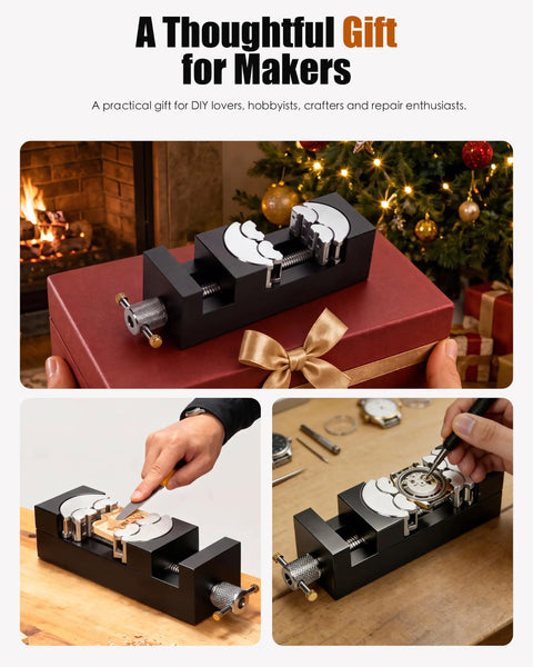 Heavy Duty Fractal Vise Giving You A Sweet Knockout Grip For Drill Press And Bench Clamping Smooth No Sweat Operation With Portable Table Jaws For Woodworking Metal And Irregular Shapes That Definitely Impress Your Crew, used for holding jewelry and small projects.