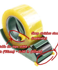 Heavy Duty Ergonomic Packing Tape Gun Dispenser Adjustable 2 Inch Box Sealer with sharp stainless steel blade and tape