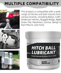 4 Oz Trailer Hitch Ball Grease With 2 Ball Head Covers, Heavy Duty Lubricant For Trailer Locks on display beside hitch ball photos