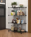 12 Inch Wire Storage Cubes Closet Organizer Set for Wardrobe and Garment Racks DIY Room Shelving System Holds Up To 22 Lbs Per Cube